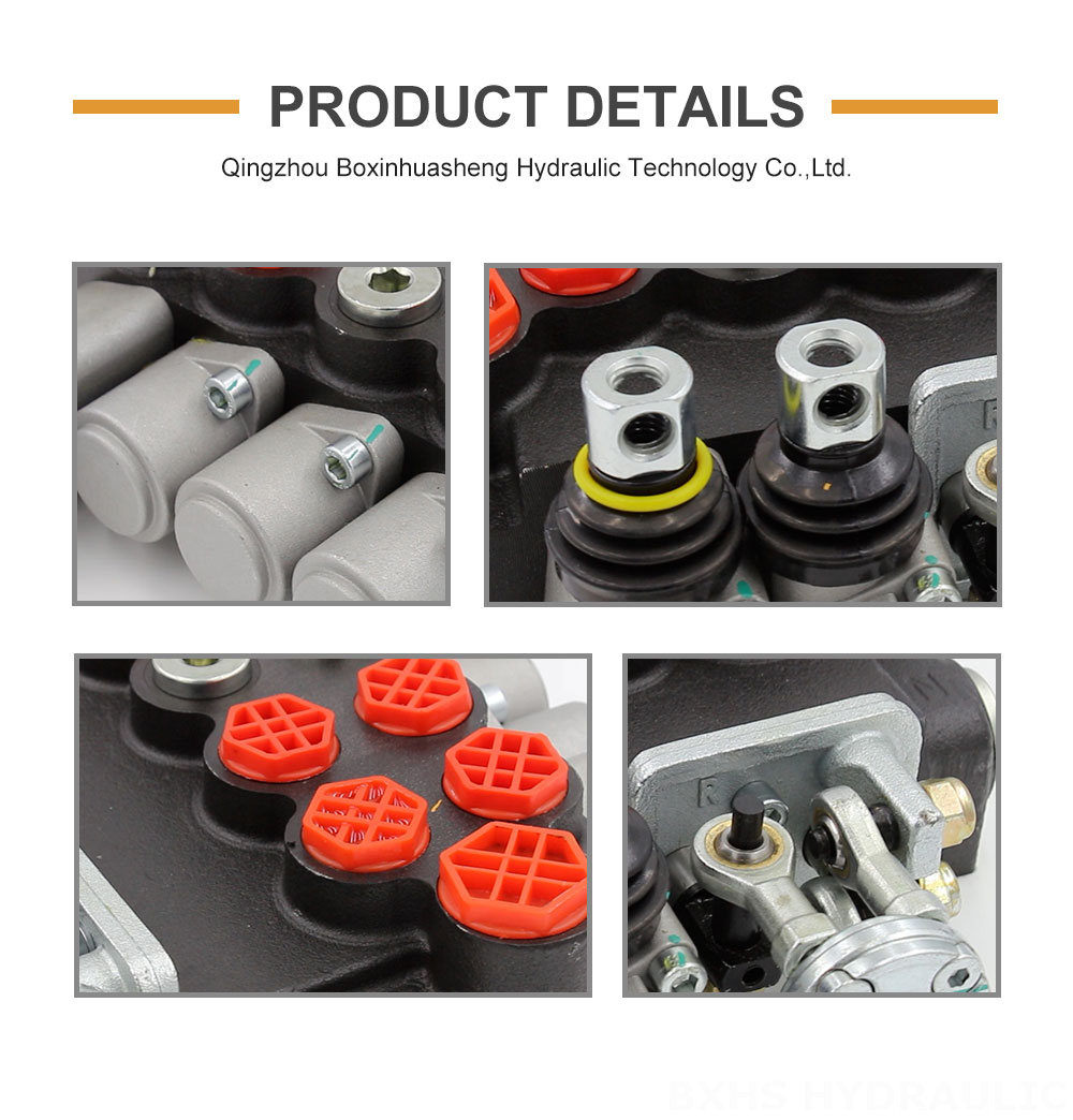 P40 Manual and Joystick 4 Spool Monoblock Directional Valve detailed image